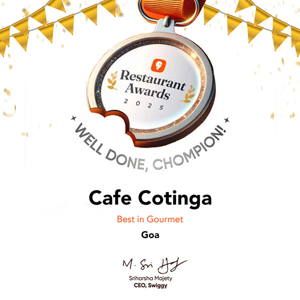 cafe cotinga awards